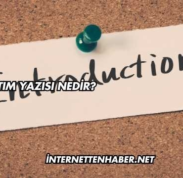 Tanıtım Yazısı Nedir?